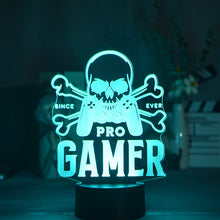 Lade das Bild in den Galerie-Viewer, Coole 3D Illusion LED Lampe mit Pro Gamer Motiv - Farbwechsel kaufen