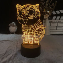 Lade das Bild in den Galerie-Viewer, Lustige Katzen Nacht Lampe mit LED 3D Effekt kaufen