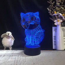 Lade das Bild in den Galerie-Viewer, Lustige Katzen Nacht Lampe mit LED 3D Effekt kaufen