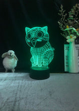 Lade das Bild in den Galerie-Viewer, Lustige Katzen Nacht Lampe mit LED 3D Effekt kaufen
