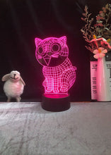 Lade das Bild in den Galerie-Viewer, Lustige Katzen Nacht Lampe mit LED 3D Effekt kaufen