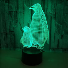Lade das Bild in den Galerie-Viewer, Nacht Lampe mit Pinguin Motiv und Farbwechsel kaufen