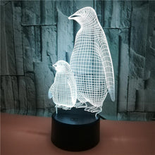Lade das Bild in den Galerie-Viewer, Nacht Lampe mit Pinguin Motiv und Farbwechsel kaufen