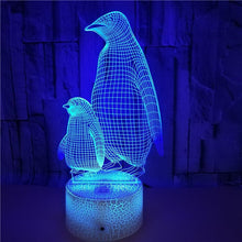Lade das Bild in den Galerie-Viewer, Nacht Lampe mit Pinguin Motiv und Farbwechsel kaufen