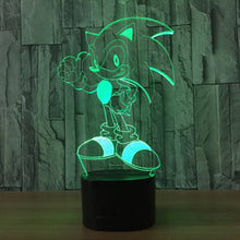 Lade das Bild in den Galerie-Viewer, Sonic Nacht Lampe Licht mit Farbwechsel und 3D Effekt kaufen
