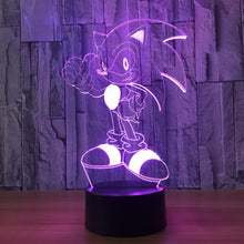 Lade das Bild in den Galerie-Viewer, Sonic Nacht Lampe Licht mit Farbwechsel und 3D Effekt kaufen