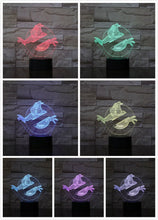 Lade das Bild in den Galerie-Viewer, 3D Nachtlicht mit Ghostbusters Motiv kaufen