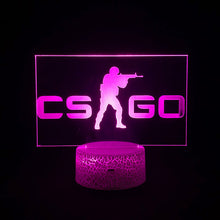 Lade das Bild in den Galerie-Viewer, CS Go Nacht Licht Deko Lampe mit CS Go Logo kaufen
