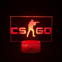 Lade das Bild in den Galerie-Viewer, CS Go Nacht Licht Deko Lampe mit CS Go Logo kaufen
