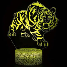 Lade das Bild in den Galerie-Viewer, Nacht Lampe mit Tiger Motiv und Farbwechsel kaufen