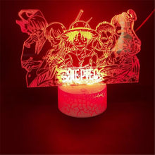 Lade das Bild in den Galerie-Viewer, One Piece 3D Nacht Licht Zoro Luffy Nami Sanji kaufen
