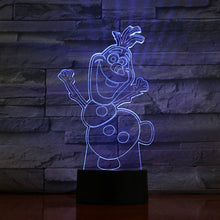 Lade das Bild in den Galerie-Viewer, Olaf der Schneemann 3D Nacht Lampe kaufen