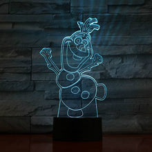 Lade das Bild in den Galerie-Viewer, Olaf der Schneemann 3D Nacht Lampe kaufen