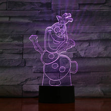 Lade das Bild in den Galerie-Viewer, Olaf der Schneemann 3D Nacht Lampe kaufen