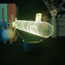 Lade das Bild in den Galerie-Viewer, 3D LED Nachtlampe mit U-Boot Motiv kaufen