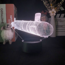 Lade das Bild in den Galerie-Viewer, 3D LED Nachtlampe mit U-Boot Motiv kaufen