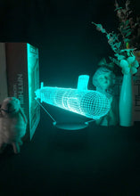 Lade das Bild in den Galerie-Viewer, 3D LED Nachtlampe mit U-Boot Motiv kaufen