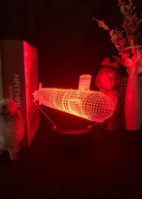 Lade das Bild in den Galerie-Viewer, 3D LED Nachtlampe mit U-Boot Motiv kaufen