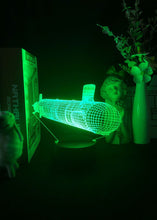 Lade das Bild in den Galerie-Viewer, 3D LED Nachtlampe mit U-Boot Motiv kaufen