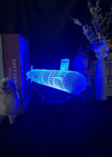 Lade das Bild in den Galerie-Viewer, 3D LED Nachtlampe mit U-Boot Motiv kaufen