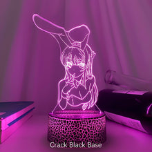 Lade das Bild in den Galerie-Viewer, 3D LED Nachtlicht Bunny Girl Senpai Mai Sakurajima Anime Lampe kaufen