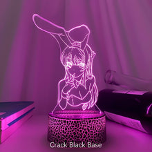 Lade das Bild in den Galerie-Viewer, 3D LED Nachtlicht Bunny Girl Senpai Mai Sakurajima Anime Lampe kaufen