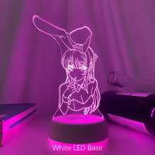 Lade das Bild in den Galerie-Viewer, 3D LED Nachtlicht Bunny Girl Senpai Mai Sakurajima Anime Lampe kaufen