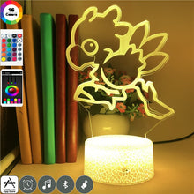 Lade das Bild in den Galerie-Viewer, 3D LED Hologramm Nachtlampe Final Fantasy Chocobo kaufen