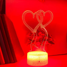 Lade das Bild in den Galerie-Viewer, 3D Herz LED-Lampe - Romantisches Nachtlicht mit Farbwechsel kaufen