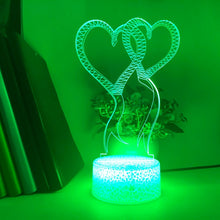 Lade das Bild in den Galerie-Viewer, 3D Herz LED-Lampe - Romantisches Nachtlicht mit Farbwechsel kaufen