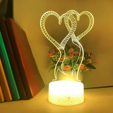 Lade das Bild in den Galerie-Viewer, 3D Herz LED-Lampe - Romantisches Nachtlicht mit Farbwechsel kaufen