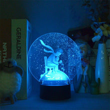 Lade das Bild in den Galerie-Viewer, Nachtlicht mit Glaskugel Winter Motiv und Farbwechsel kaufen