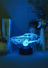 Lade das Bild in den Galerie-Viewer, 3D Nacht Lampe mit Mustang Motiv kaufen