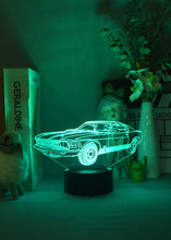 Lade das Bild in den Galerie-Viewer, 3D Nacht Lampe mit Mustang Motiv kaufen