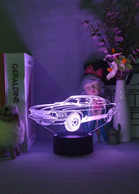 Lade das Bild in den Galerie-Viewer, 3D Nacht Lampe mit Mustang Motiv kaufen