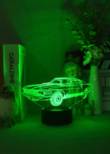 Lade das Bild in den Galerie-Viewer, 3D Nacht Lampe mit Mustang Motiv kaufen