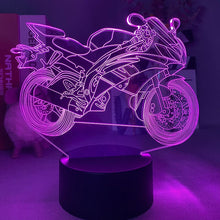 Lade das Bild in den Galerie-Viewer, LED Nacht oder Deko Lampe mit Renn Motorrad Motiv kaufen