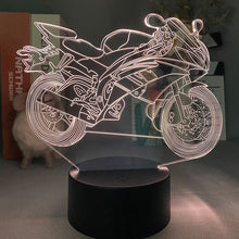 Lade das Bild in den Galerie-Viewer, LED Nacht oder Deko Lampe mit Renn Motorrad Motiv kaufen