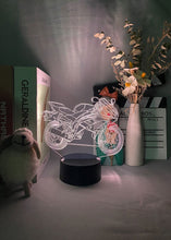 Lade das Bild in den Galerie-Viewer, LED Nacht oder Deko Lampe mit Renn Motorrad Motiv kaufen
