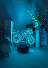 Lade das Bild in den Galerie-Viewer, LED Nacht oder Deko Lampe mit Renn Motorrad Motiv kaufen