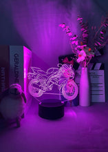 Lade das Bild in den Galerie-Viewer, LED Nacht oder Deko Lampe mit Renn Motorrad Motiv kaufen