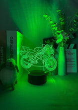 Lade das Bild in den Galerie-Viewer, LED Nacht oder Deko Lampe mit Renn Motorrad Motiv kaufen