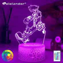 Lade das Bild in den Galerie-Viewer, Kingdom Hearts Sora Keyblade Lampe Nacht Licht kaufen