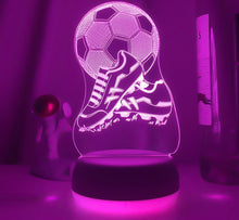 Lade das Bild in den Galerie-Viewer, Tolles Nachtlicht mit Fussball Motiv - mit Farbwechsel und 3D Effekt kaufen
