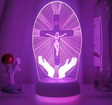 Lade das Bild in den Galerie-Viewer, Jesus Christus Die Kreuzigung von Jesus LED-Lampe Nachtlicht kaufen