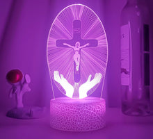 Lade das Bild in den Galerie-Viewer, Jesus Christus Die Kreuzigung von Jesus LED-Lampe Nachtlicht kaufen