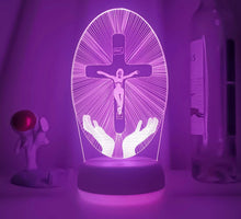 Lade das Bild in den Galerie-Viewer, Jesus Christus Die Kreuzigung von Jesus LED-Lampe Nachtlicht kaufen