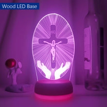 Lade das Bild in den Galerie-Viewer, Jesus Christus Die Kreuzigung von Jesus LED-Lampe Nachtlicht kaufen