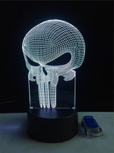 Lade das Bild in den Galerie-Viewer, Totenkopf 3D LED Lampe mit Farbwechsel - Nachtlicht - Tischlampe kaufen