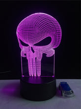 Lade das Bild in den Galerie-Viewer, Totenkopf 3D LED Lampe mit Farbwechsel - Nachtlicht - Tischlampe kaufen